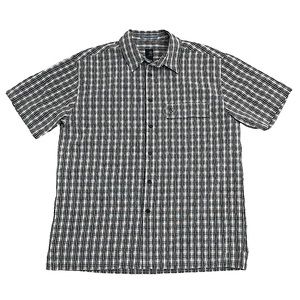 Agile Actimum Button Down Plaid Checkered Short Sleeve Size Large